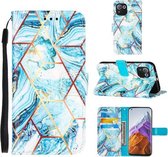 Voor Xiaomi Mi 11 Pro Marble Stitching Horizontale Flip PU lederen tas met houder & kaartsleuven & portemonnee & lanyard (blauw)