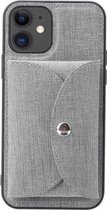ViLi T-serie TPU + PU geweven stof magnetische beschermhoes met portemonnee voor iPhone 11 (grijs)