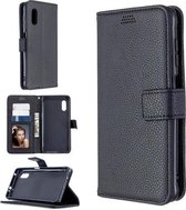 Voor Samsung Galaxy Xcover Pro Litchi Texture Horizontale Flip Leren Case met Houder & Kaartsleuven & Portemonnee & Fotolijst (Zwart)
