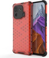 Voor Xiaomi Mi 11 Pro schokbestendige honingraat pc + TPU beschermhoes (rood)