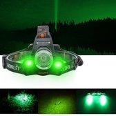 BORUIT LED Outdoor Sterk licht Nachtvissen Camping USB Opladen Koplamp (Koplamp + USB-kabel + 2xBatterij)