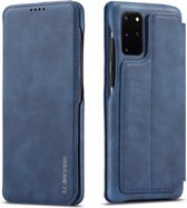 Voor Samsung Galaxy S20 FE LC.IMEEKE Hon Ancient Series horizontale flip lederen tas met houder en kaartsleuf (blauw)