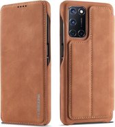 Voor Samsung Galaxy A72 5G LC.IMEEKE Hon Ancient Series horizontale flip lederen tas met houder en kaartsleuf (bruin)