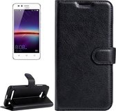 Voor Huawei Y3 II / Y311 Litchi Texture Horizontale Flip Leren Case met Magnetische Gesp & Houder & Kaartsleuven & Portemonnee (Zwart)