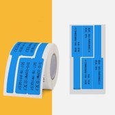 Netwerkkabel Type mes T-type Dubbele rij kabel Thermisch papier Etiketafdrukpapier voor NIIMBOT B3 (blauw)