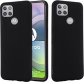 Voor Motorola Moto G 5G effen kleur vloeibare siliconen valbestendige volledige dekking beschermhoes (zwart)