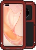 Voor Huawei Mate 40 Pro + LOVE MEI Metaal schokbestendig waterdicht stofdicht beschermhoes zonder glas (rood)