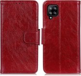Voor Samsung Galaxy A22 4G EU-versie Nappa-textuur Horizontale flip lederen tas met houder & kaartsleuven en portemonnee (rood)