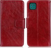 Voor Samsung Galaxy A22 5G EU-versie Nappa-textuur Horizontale flip lederen tas met houder & kaartsleuven en portemonnee (rood)