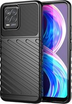 Voor OPPO Realme 8 Pro Thunderbolt schokbestendige TPU beschermende zachte hoes (zwart)