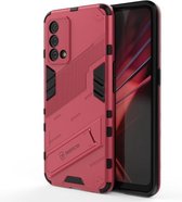 Voor OPPO K9 Punk Armor 2 in 1 pc + TPU schokbestendig hoesje met onzichtbare houder (lichtblauw)