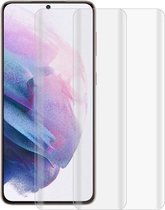 Voor Samsung Galaxy S21 + 5G 2 STUKS 3D Gebogen zeefdruk PET Volledige Dekking Beschermfolie (Transparant)