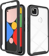 Google Pixel 4a Hoesje - Mobigear - Two-Layer Serie - Hard Kunststof Backcover - Zwart - Hoesje Geschikt Voor Google Pixel 4a