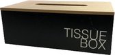 Moderne Tissuebox / Tissuehouder PARKER - Strak Design - Zwart - Hout - 25 x 14 x 9 cm