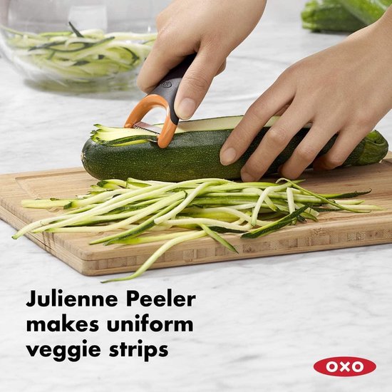 OXO 3-Delige Schil Set - Aardappelschiller - Juliennesnijder - Tomaten Dunschiller - Comfort grip - Japans RVS