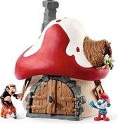Schleich - Smurfenhuis met Grote Smurf, Gargamel en Azraël - Speelfigurenset  - Kinderspeelgoed voor Jongens en Meisjes - 3 tot 8 jaar