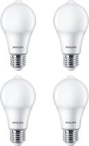 4 stuks Philips LEDlamp met bewegingsensor E27 8W 2700K Niet dimbaar