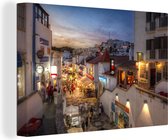 Canvas schilderij 150x100 cm - Wanddecoratie Winkels in Albufeira - Muurdecoratie woonkamer - Slaapkamer decoratie - Kamer accessoires - Schilderijen