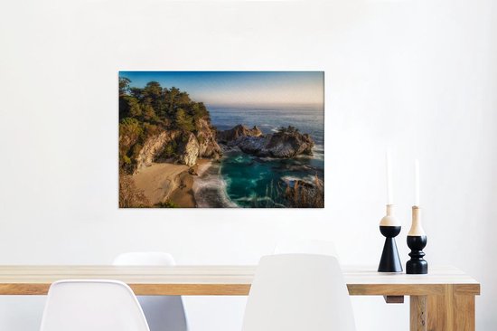 Canvas Schilderij Monterey bij Big Sur in Amerika - 90x60 cm - Wanddecoratie
