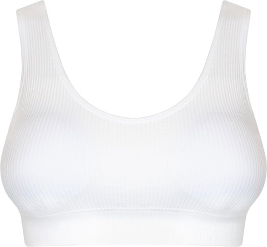 MAGIC Bodyfashion Soutien - Gorge Comfort Côtelé White Femme - Taille XL