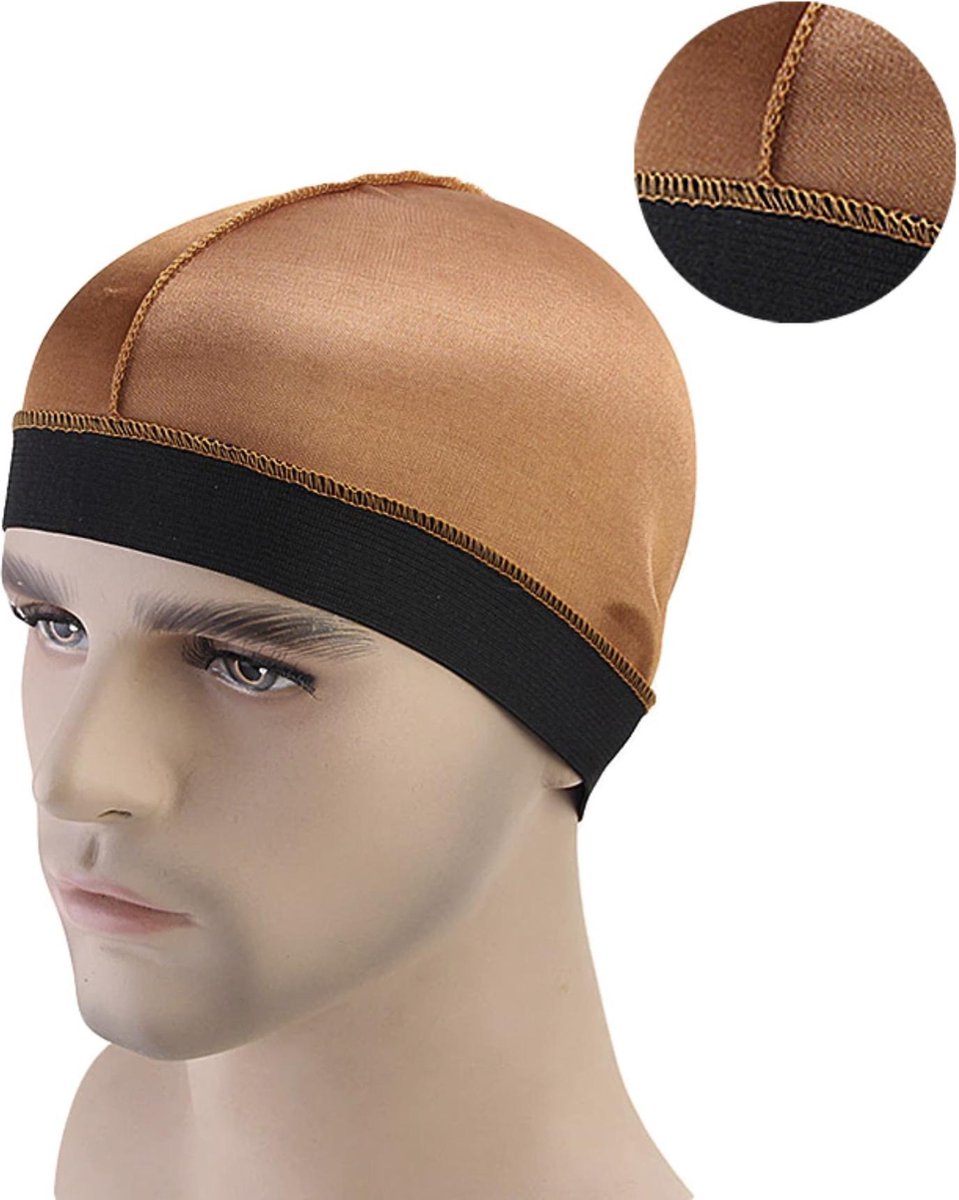 Cabantis Wave-Cap - Stretch - Durag - Hoofddeksel - Scooter Helm - Creme-Beige