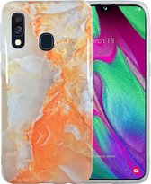 Samsung Galaxy A40 Marmer Case | Back Cover | TPU Telefoonhoesje