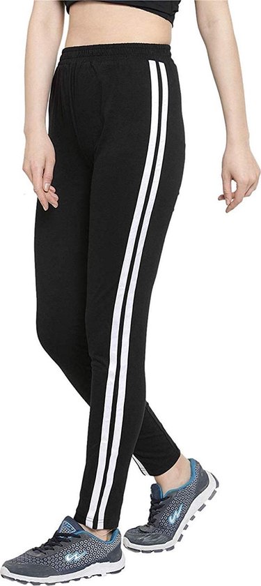 Stijlvolle Dames Joggingbroek / Trainingbroek / Sportbroek | Sweat Pants | Zwart - S