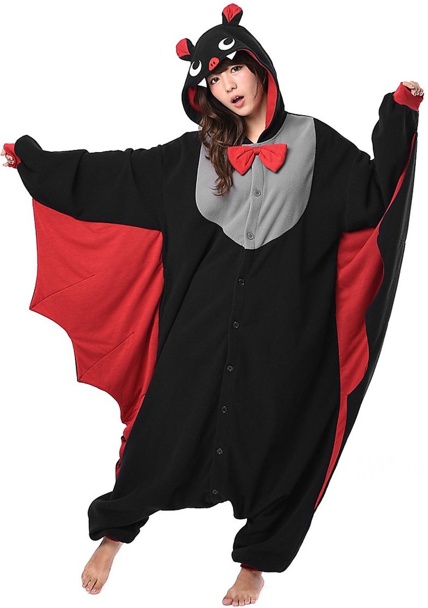 METAMORPH GmbH - Kigurumi vleermuis pak voor volwassenen - M / L
