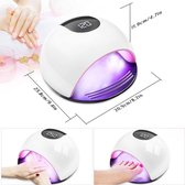 72W nageldroger LED/UV-lamp, Aiemok professionele nagellamp LED-nageldroger, draagbare lampnagels voor alle nagellakken met 10s / 30s / 60s / 120s timer, verwijderbare magnetische platen, LCD