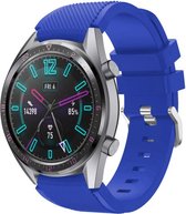 Siliconen Smartwatch bandje - Geschikt voor  Huawei Watch GT siliconen bandje - blauw - 46mm - Horlogeband / Polsband / Armband
