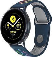 Siliconen Smartwatch bandje - Geschikt voor  Samsung Galaxy Watch sport band 42mm - dennengroen kleurrijk - Horlogeband / Polsband / Armband