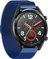 Milanees Smartwatch bandje - Geschikt voor  Huawei Watch GT Milanese band - blauw - 46mm - Horlogeband / Polsband / Armband
