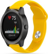 Siliconen Smartwatch bandje - Geschikt voor  Garmin Vivoactive 3 sport band - geel - Horlogeband / Polsband / Armband