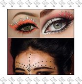 EPIN | Make Up Diamantjes Gezicht | Oog Make-up | Diamant Stickers | Eye Art | 1 Vel | Zilver