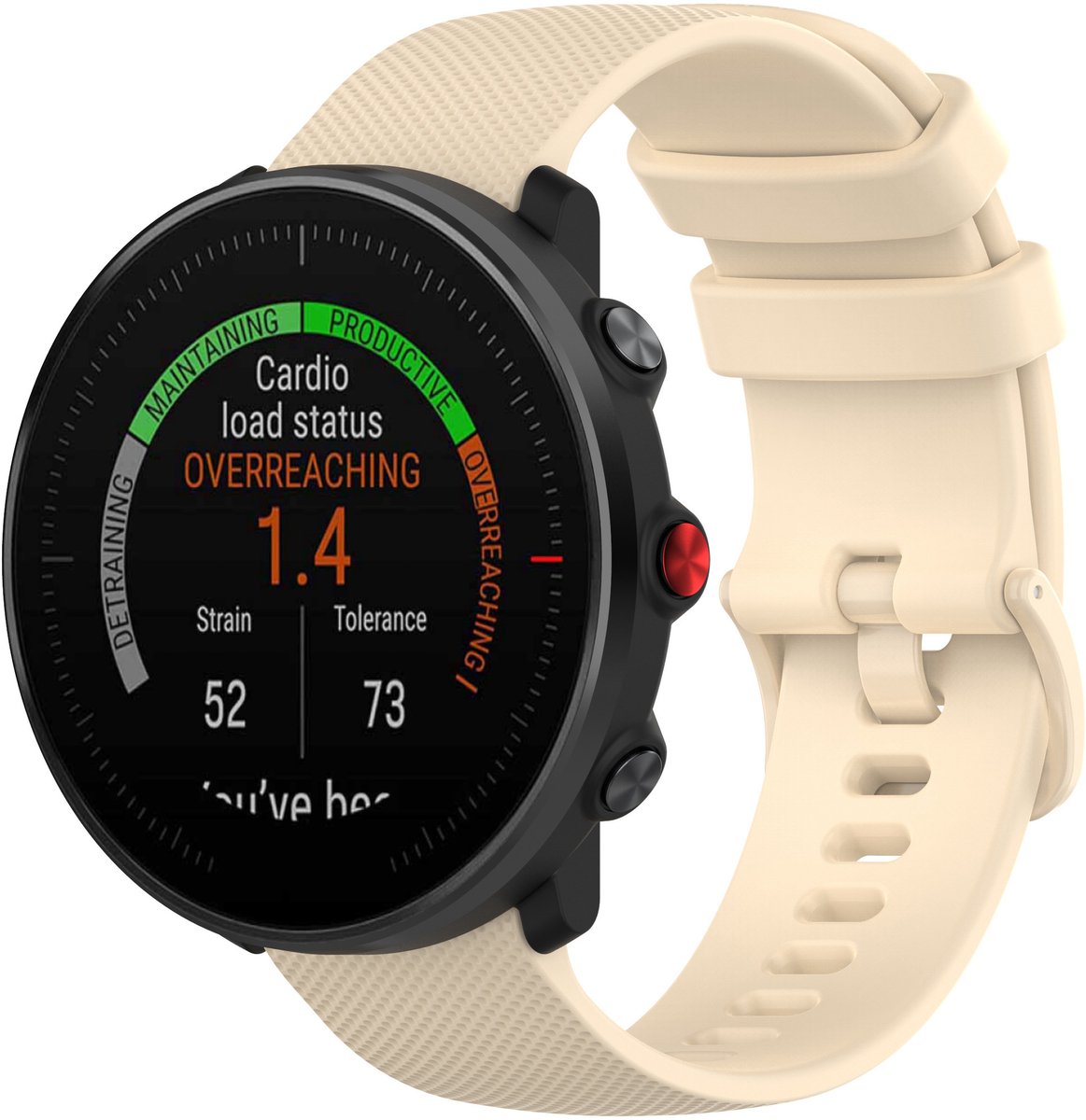 123watches sport gesp band - khaki - - Geschikt voor Polar Vantage M / Vantage M2 / Vantage M3 /Vantage V3 / Grit X / Grit X Pro / Grit X2 Pro / Overige smartwatches met 22mm bandje