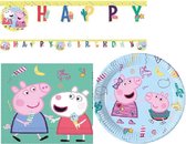 Peppa Pig verjaardag versiering - borden / servetten / slinger - Peppa Big kinderfeestje