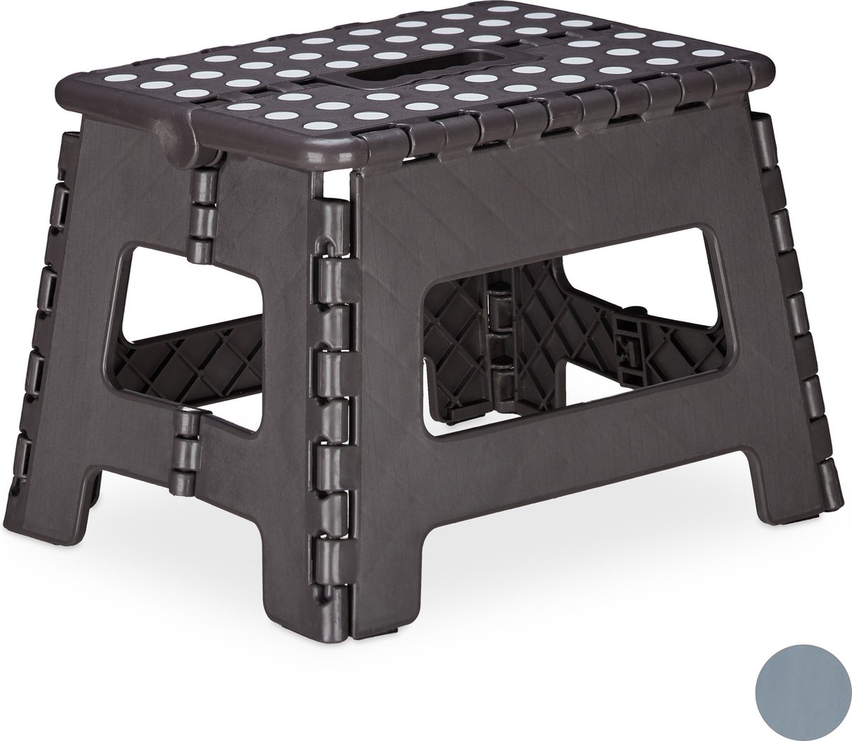 opstapje inklapbaar - tot 150 kg - 22 x 35 x 28 cm - antislip - grijs