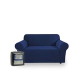 Rodus® Bankhoes Stretch voor Fauteuil Zitsbanken - Zetelovertrek - 90-140 cm - Blauw - Waterafstotend