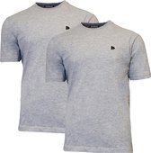 T-shirt Donnay - Lot de 2 - Chemise de sport - Homme - Taille L - Gris clair chiné