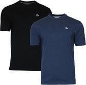 2-Pack Donnay T-shirt - Sportshirt - Heren - Black/Navy - maat XL