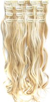 Clip in hairextensions 7 set wavy blond - P18/613