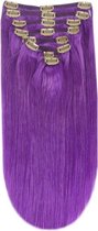 Remy Human Hair extensions straight 22 - purple