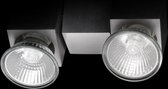 WhyLed plafondlamp | Hoge kwaliteit | Kantelbaar | Aluminium | 230V | GU10 fitting | 2x50W