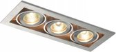 WhyLed Inbouwspot | Zilvergrijs | Kantelbaar | LED | 3x GU5,3 fitting