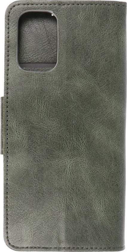 BestCases - OnePlus 9R Case - OnePlus 9R Bookcase Phone Case - OnePlus 9R Card Holder Wallet Case - Simili cuir - Vert foncé