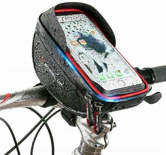 Foto: Telefoonhouder fiets universeel fiets racefiets mountainbike waterdicht opbergruimte universeel fietshouder fiets telefoon houder waterdicht houder fiets telefoon fietstas