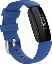By Qubix Geschikt voor Fitbit Inspire 2 & Ace 3 - Sportbandje met gesp - Maat: Small - Donkerblauw Smartwatchbandje bandje Armband Polsband Strap Band