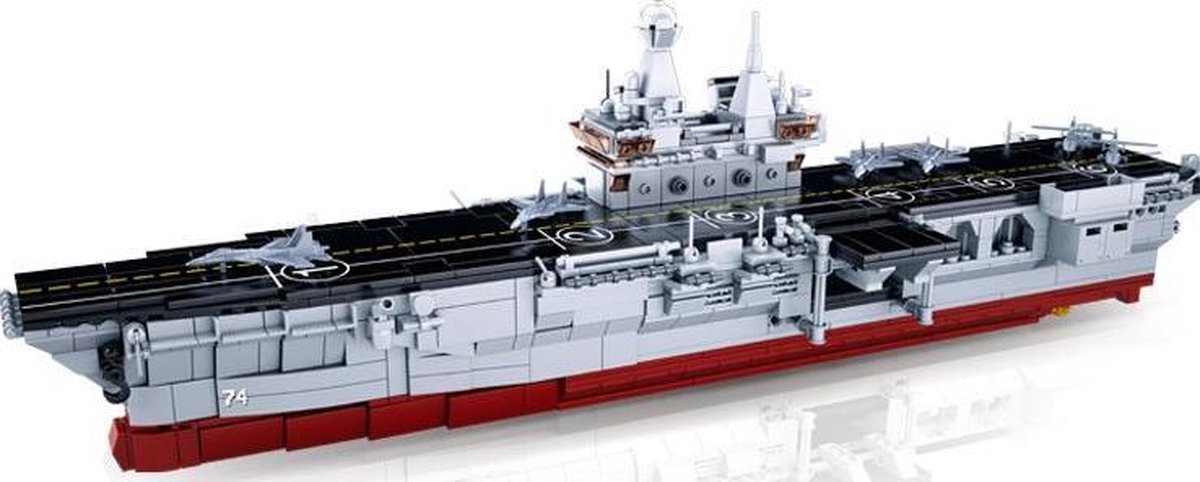 Sluban ModelBricks Vliegdekschip bouwspeelgoed - Constructiespeelgoed modelbouw - bouwdoos met 1088 bouwstenen - M38-B0699 vanaf 8 jaar