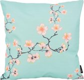 Blue Cherry Blossom Kussenhoes | Outdoor / Buiten | Polyester | 45 x 45 cm