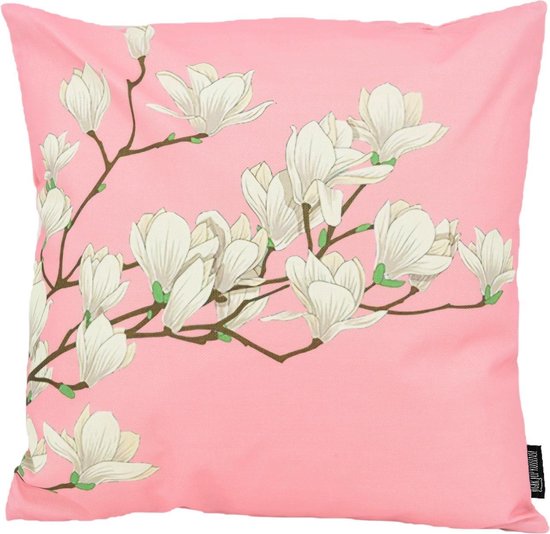 Pink Magnolia Kussenhoes | Outdoor / Buiten | Katoen / Polyester | 45 x 45 cm